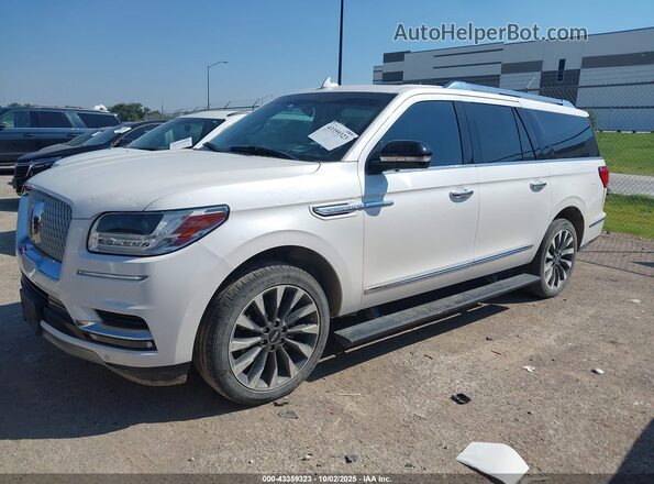 5LMJJ3HT8KEL14611 2019 LINCOLN NAVIGATOR L White Vista tres cuartos delantera izquierda