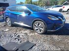 2021 Nissan Murano Sl Intelligent Awd Blue vin: 5N1AZ2CS0MC125504