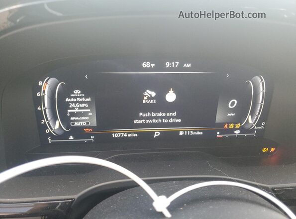 5N1DL1GS9RC347968 2024 INFINITI QX60 Black Vista del cuadro de instrumentos