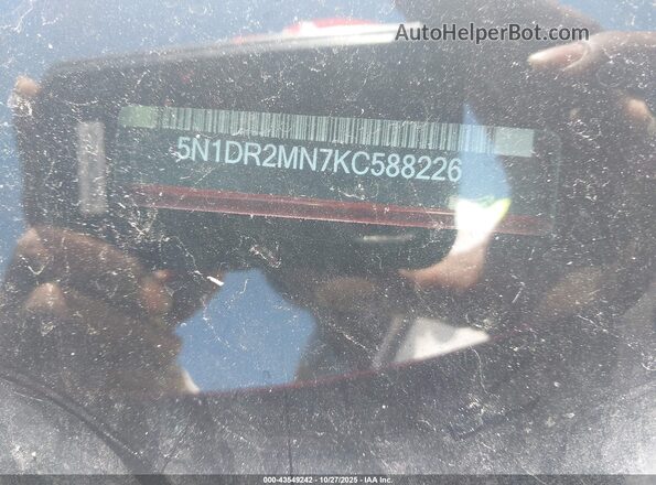 5N1DR2MN7KC588226 2019 NISSAN PATHFINDER Red Widok komory silnika