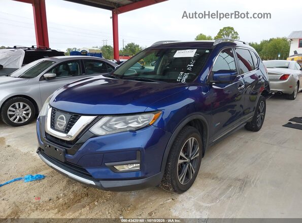 5N1ET2MV5HC828985 2017 NISSAN ROGUE HYBRID Blue Przód lewy