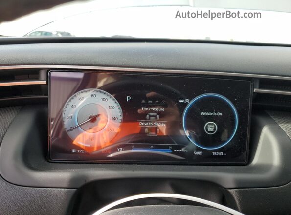 5NMJE3AEXNH148276 2022 HYUNDAI TUCSON Серебряный Вид щитка приборов