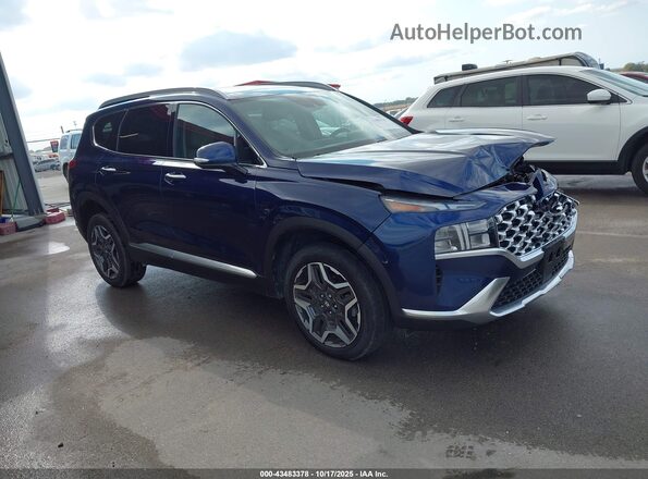 5NMS3DA13PH004696 2023 HYUNDAI SANTA FE HYBRID Blue Przód prawy