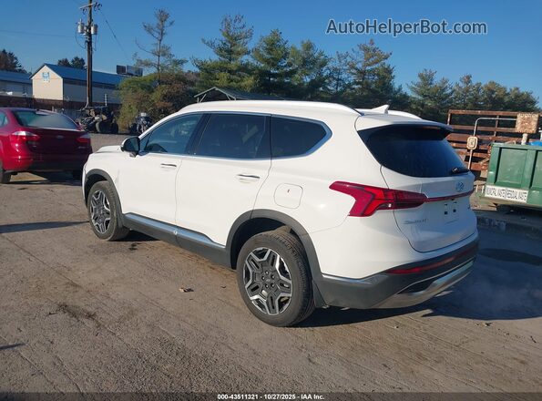 5NMS3DA13PH018601 2023 HYUNDAI SANTA FE HYBRID White Задня ліва чверть