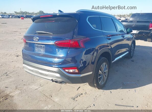 5NMS53AD9KH075313 2019 HYUNDAI SANTA FE Синий Задняя правая четверть