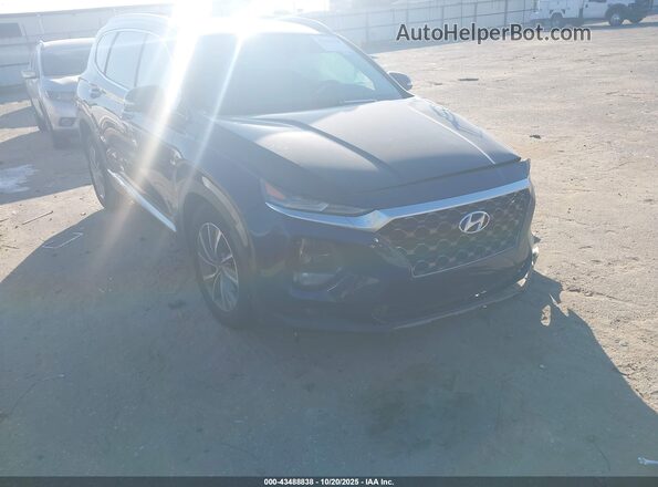 5NMS53AD9KH075313 2019 HYUNDAI SANTA FE Синий Передняя правая четверть