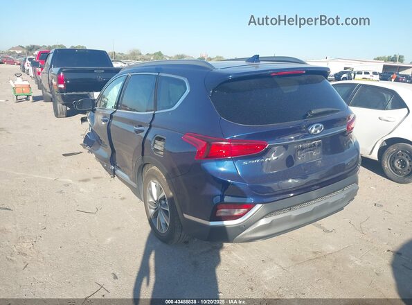 5NMS53AD9KH075313 2019 HYUNDAI SANTA FE Синий Задняя левая четверть
