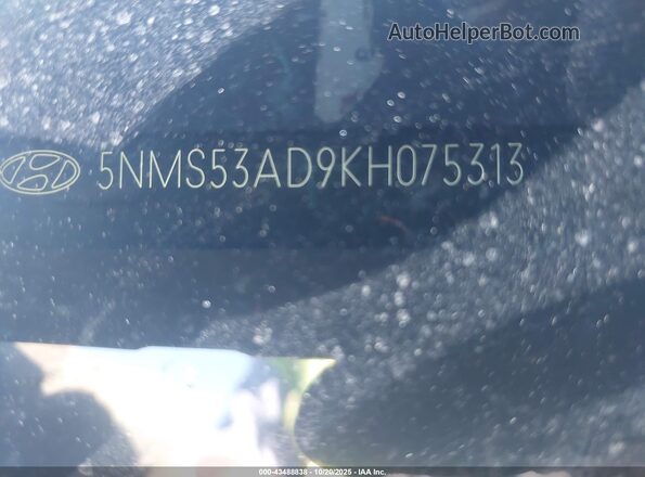 5NMS53AD9KH075313 2019 HYUNDAI SANTA FE Синий Вид подкапотного пространства