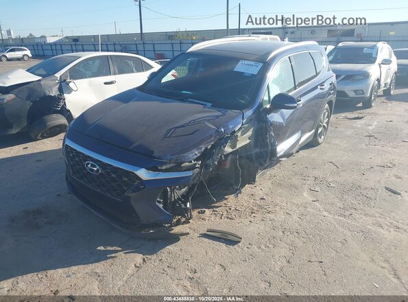 5NMS53AD9KH075313 2019 HYUNDAI SANTA FE Синий Передняя левая четверть