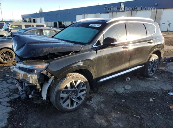 5NMS5DAL1NH424191 2022 HYUNDAI SANTA FE CALLIGRAPHY Black წინა მარცხენა ხედი სამი მეოთხედიდან