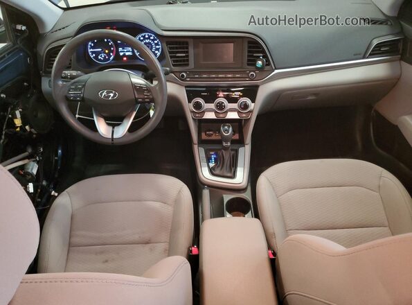 5NPD74LF2KH447858 2019 HYUNDAI ELANTRA Синий Вид панели приборов