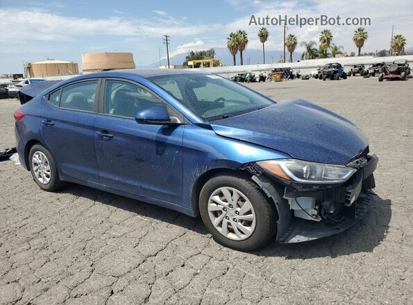 5NPD74LF5JH377674 2018 HYUNDAI ELANTRA Синий Передняя правая четверть