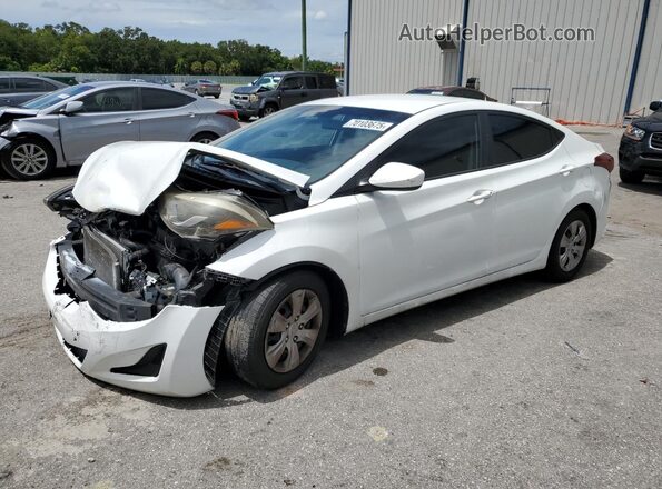 5NPDH4AE9GH779214 2016 HYUNDAI ELANTRA Белый Передняя левая четверть