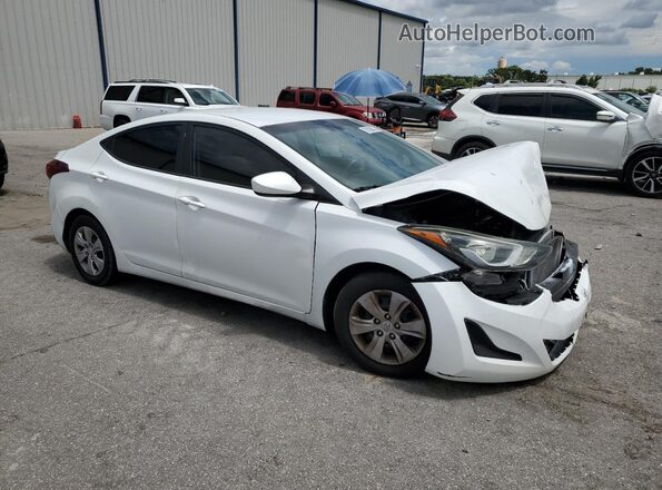 5NPDH4AE9GH779214 2016 HYUNDAI ELANTRA Белый Передняя правая четверть