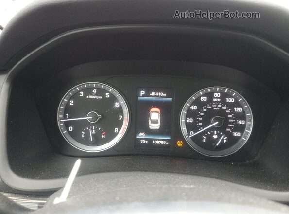 5NPE34AF7KH791396 2019 HYUNDAI SONATA Красный Вид щитка приборов