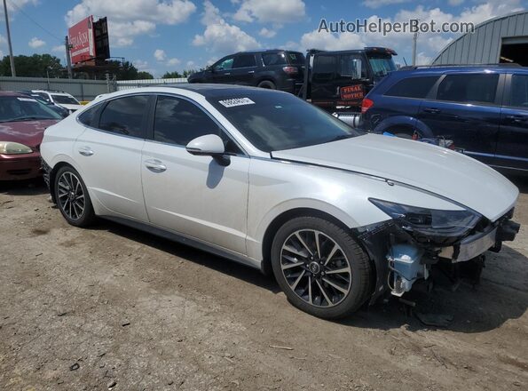 5NPEH4J23MH085317 2021 HYUNDAI SONATA Белый Передняя правая четверть