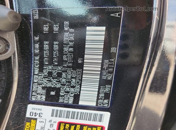 5TDDSKFC2PS093930 2023 TOYOTA SIENNA Черный Вид подкапотного пространства
