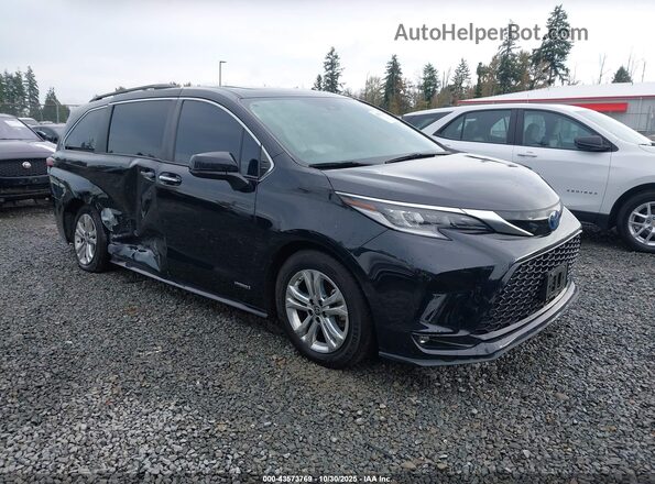 5TDDSKFC8MS018421 2021 TOYOTA SIENNA Черный Передняя правая четверть