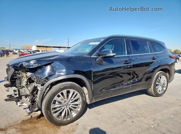 5TDFZRAH8MS082118 2021 TOYOTA HIGHLANDER Черный Передняя левая четверть