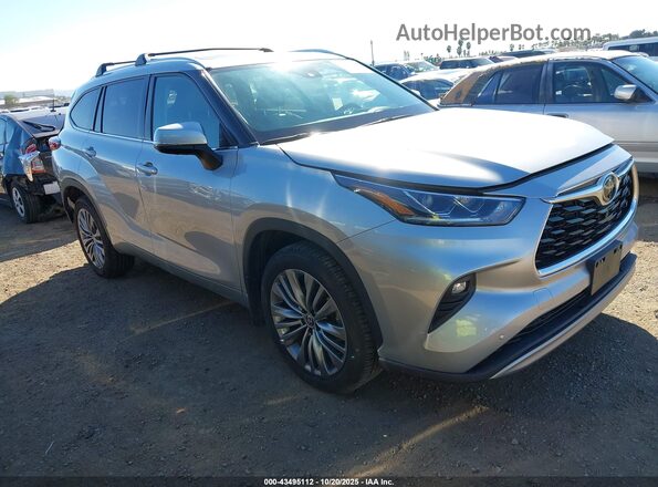5TDFZRAHXMS063733 2021 TOYOTA HIGHLANDER Серебряный Передняя правая четверть