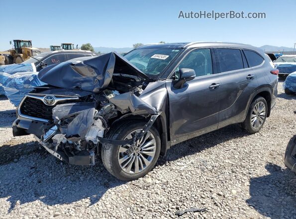 5TDFZRBH7NS232882 2022 TOYOTA HIGHLANDER Серый Передняя левая четверть