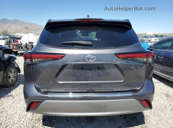 5TDFZRBH7NS232882 2022 TOYOTA HIGHLANDER Серый Вид сзади