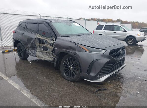 5TDJZRBH7MS127123 2021 TOYOTA HIGHLANDER Серый Передняя правая четверть