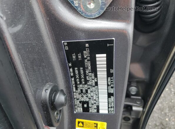 5TDJZRFH5JS848336 2018 TOYOTA HIGHLANDER Gray Вид наклейки з VIN-кодом
