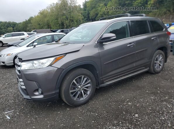 5TDJZRFH5JS848336 2018 TOYOTA HIGHLANDER Gray Передня ліва чверть
