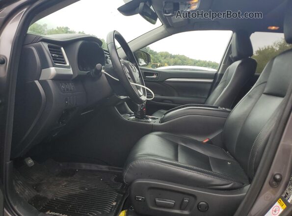 5TDJZRFH5JS848336 2018 TOYOTA HIGHLANDER Gray Вид салону спереду
