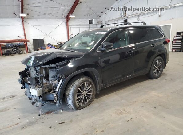 5TDJZRFH7JS880771 2018 TOYOTA HIGHLANDER Черный Передняя левая четверть