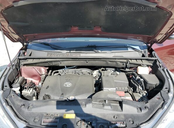 5TDJZRFH8JS837718 2018 TOYOTA HIGHLANDER Burgundy ძრავის განყოფილების ხედი