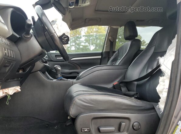 5TDKZRFH0HS193419 2017 TOYOTA HIGHLANDER Серый Вид салона спереди