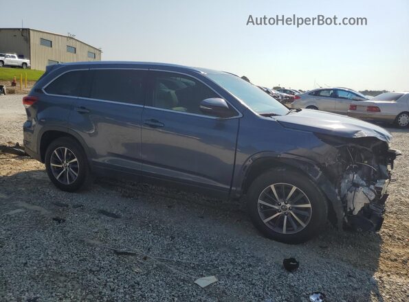 5TDKZRFH0JS269856 2018 TOYOTA HIGHLANDER Blue Delantero derecho