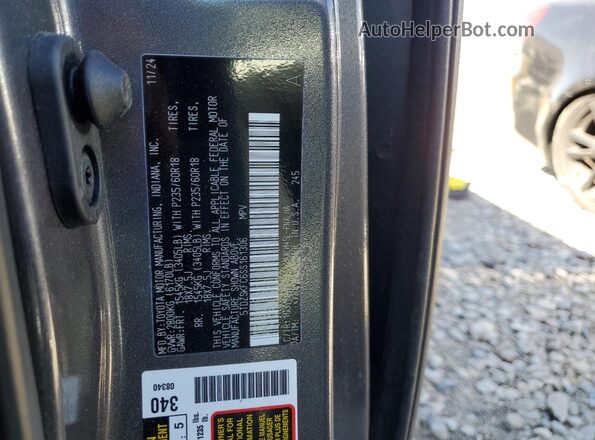 5TDZSKFC6SS161306 2025 TOYOTA LIMITED Gray ძრავის განყოფილების ხედი