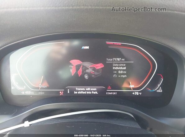 5UX2V1C04L9C56655 2020 BMW X4 Black Vista de los asientos traseros