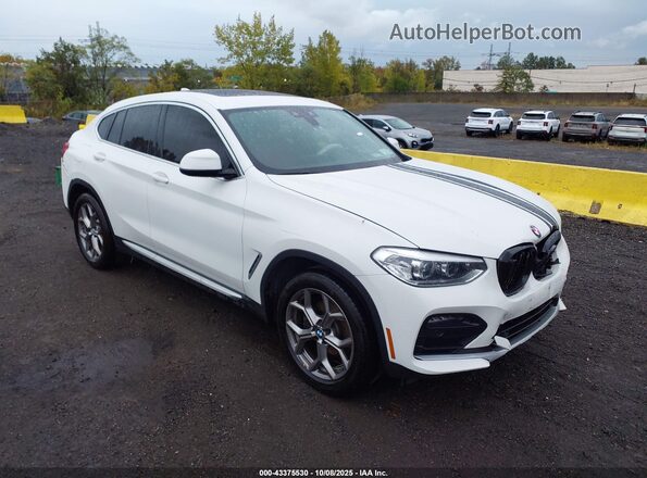 5UX2V1C08L9B34705 2020 BMW X4 White Delantero derecho