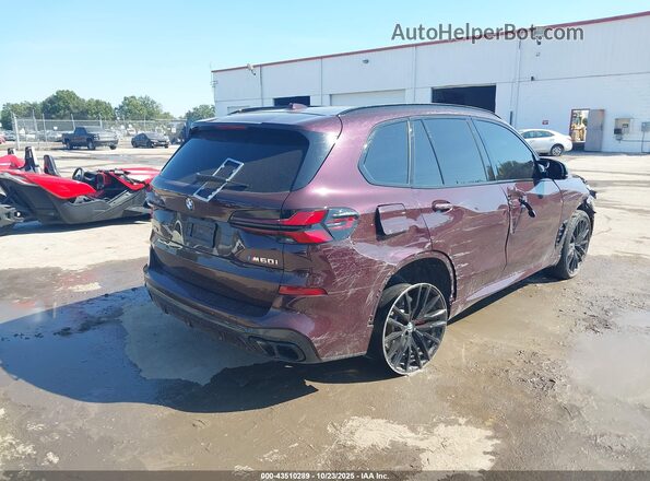 5UX33EU00S9Y49781 2025 BMW X5 Темно-бордовый Задняя правая четверть
