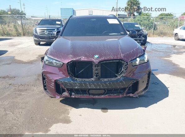 5UX33EU00S9Y49781 2025 BMW X5 Темно-бордовый Вид спереди