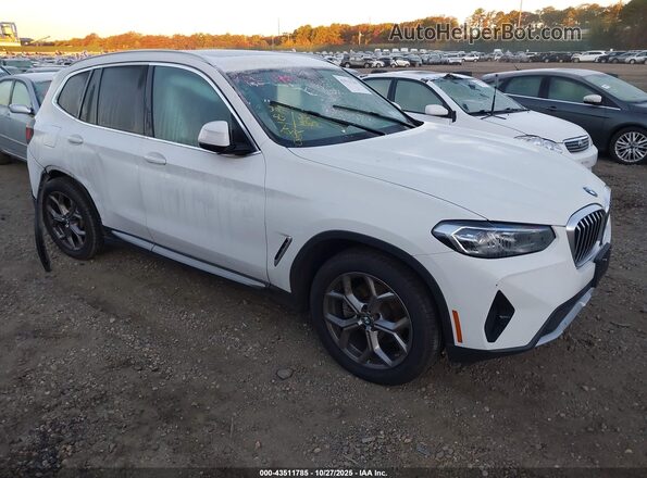 5UX53DP00P9R81977 2023 BMW X3 White Передня права чверть