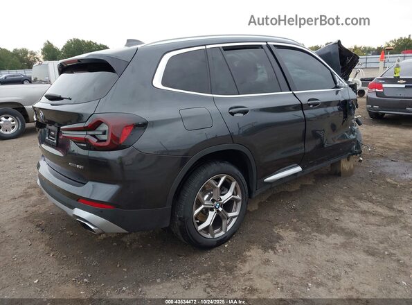 5UX53DP02N9K34135 2022 BMW X3 Черный Задняя правая четверть