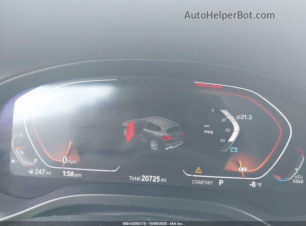 5UX53DP04R9X23948 2024 BMW X3 Black Вид задніх сидінь