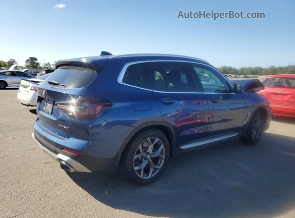 5UX53DP05P9P36141 2023 BMW X3 Синий Задняя правая четверть