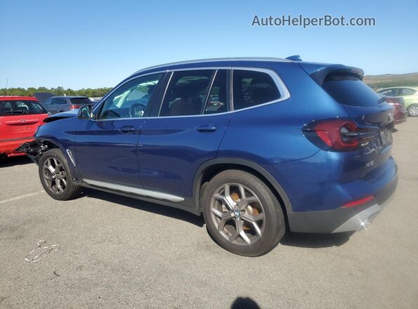 5UX53DP05P9P36141 2023 BMW X3 Синий Задняя левая четверть