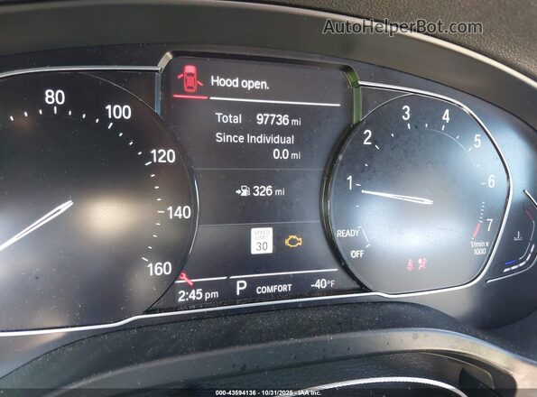 5UX53DP08N9K97238 2022 BMW X3 Black Vista de los asientos traseros