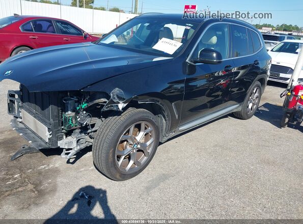 5UX53DP08N9K97238 2022 BMW X3 Black Vista tres cuartos delantera izquierda