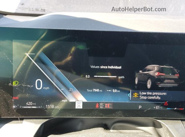 5UX53GP06S9Z00619 2025 BMW X3 Black Instrument cluster view