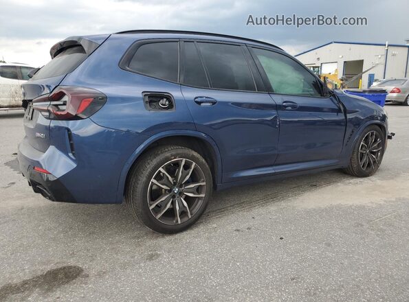 5UX83DP01P9N63411 2023 BMW X3 Синий Задняя правая четверть