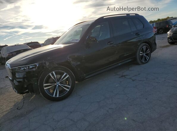 5UXCW2C04L9B62802 2020 BMW X7 Black Առջևի ձախ երեք քառորդ տեսարան