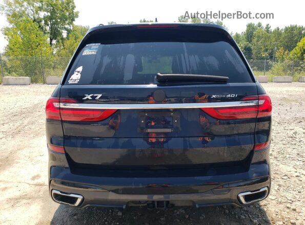 5UXCW2C51KLB44092 2019 BMW X7 Black Вид ззаду